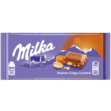 detail Milka 90g Peanut Crispy Caramel (24)