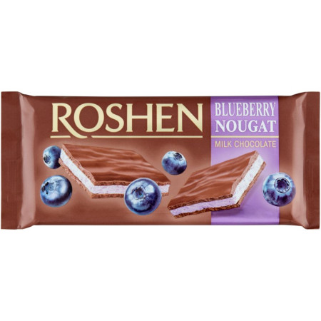 detail Roshen 90g mléčná čokoláda Blueberry nougat (20)