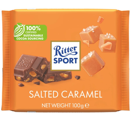 detail Ritter sport čokoláda 100g Salted Caramel (12)