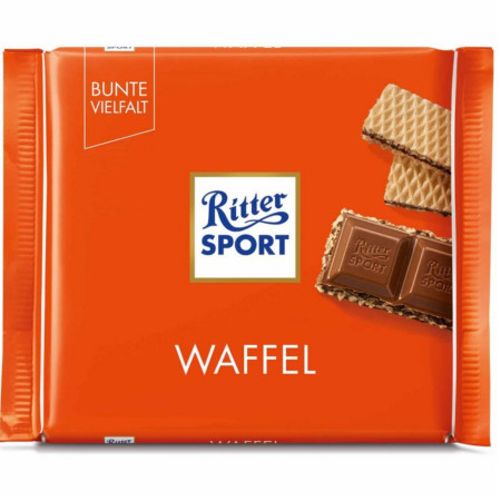 detail Ritter sport čokoláda 100g Waffel (s oplatkou) (12)