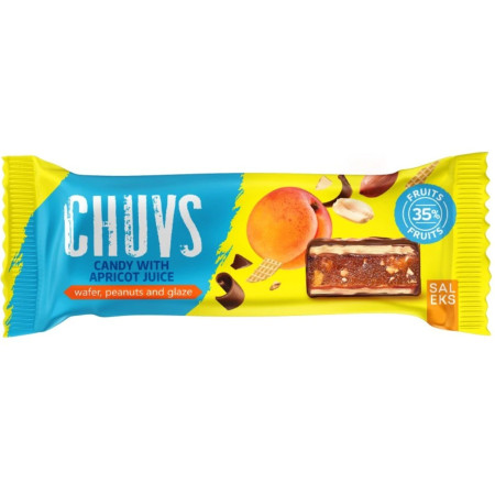 detail CHUVS candy 30g ovocná tyčinka Apricot (Meruňka) (36)