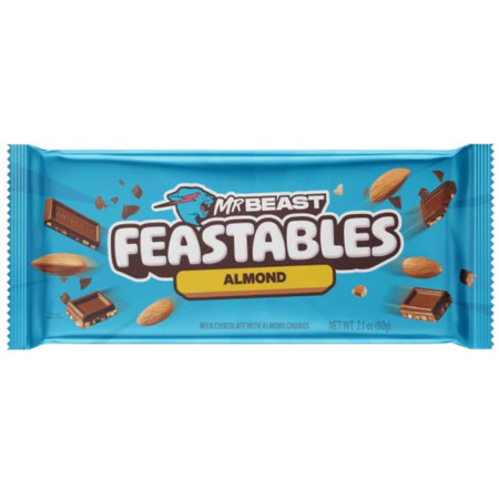 detail Mr Beast 60g Mléčná čokoláda s kousky mandlí (10)