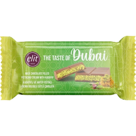 chi tiết Dubai čokoláda Elit 90g Pistachio Milk Chocolate (12)