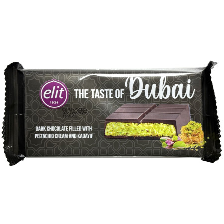 detail Dubai čokoláda Elit 90g Pistachio Dark Chocolate (12)