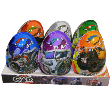 chi tiết Vajíčko plastové XXXL 21g 4in1 Car toy egg 17,5cm (6)