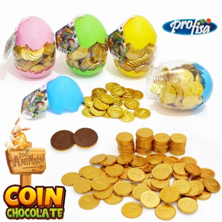 detail E-SHOP P-Coin Chocolate 100ks x 2,4g pokladničky Egg (12)