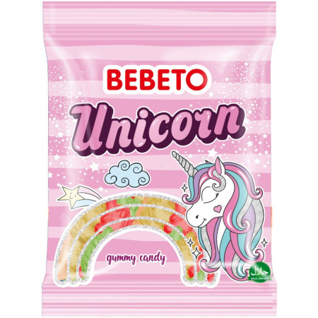 chi tiết Bebeto unicorns 80g želé
