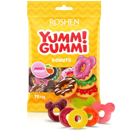 chi tiết Roshen Yumm Gummi 70g želé Donuts (22)