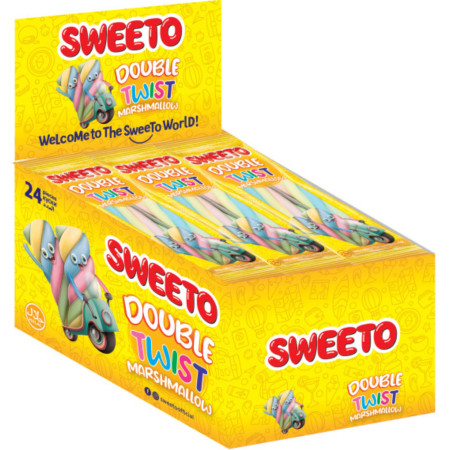 chi tiết Sweeto marshmallow 23g Double twist s ovocnou příchutí (24) Trvan. 14/06/2025