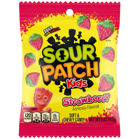 detail Sour Patch Kids USA sáček 102g Strawberry (12)