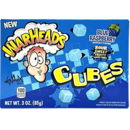 chi tiết Warheads Candy 85g Cubes Blue Raspberry