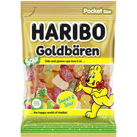 detail Haribo 80g Sour Goldbaren (30)