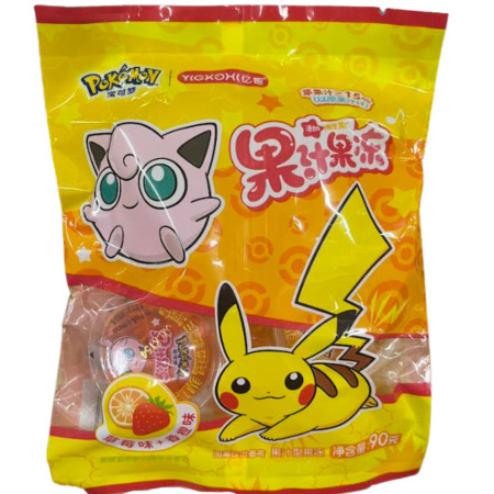 detail Yizhi Jelly Cup Pokemon 90g Strawberry/Orange pudding / želé (