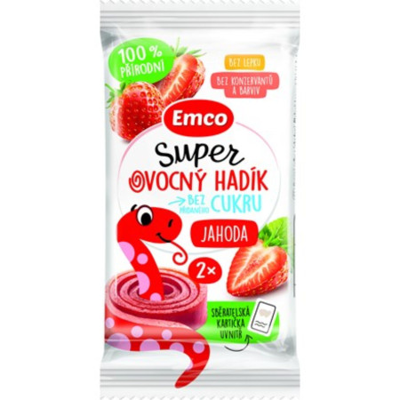 detail Emco ovocný hadík 20g želé - Jahoda (26)