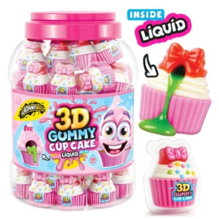 chi tiết JohnyBee 3D Juicy Gummy Cup Cake želé 18g (60)