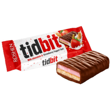 detail Roshen TIDBIT 50g tyčinka Jahoda Jogurt