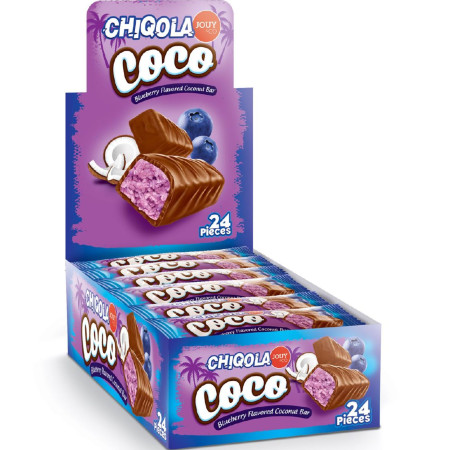 detail COCOS Chiquola 48g čokoládové tyčinky Borůvka (24)