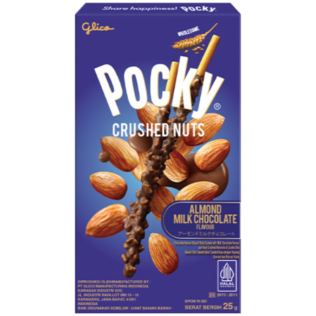detail Glico Pocky tyčinky 25g Crush Nuts Almond Milk Chocolate (10)
