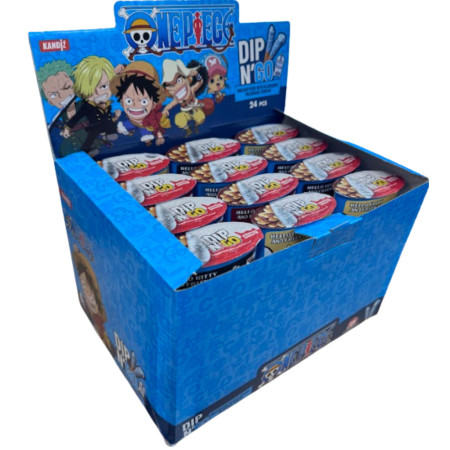detail DIP´N GO! 55g Tyčinky One Piece Blueberry Milkshake 55g Display (24)