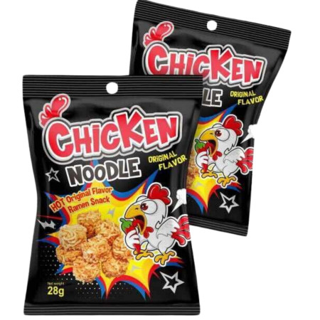 chi tiết Chicken Noodles Snack 28g Original černý obal (30)