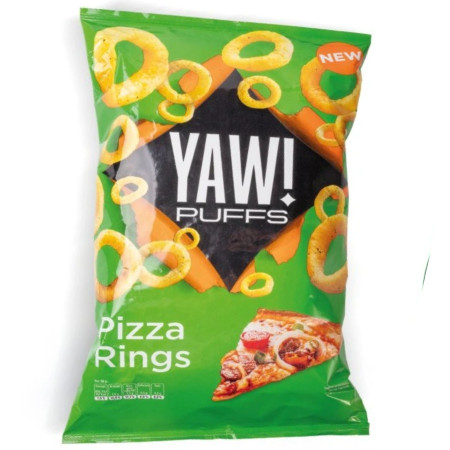 detail YAW ! Puffs Corn Snack 60g Pizza Rings (28)