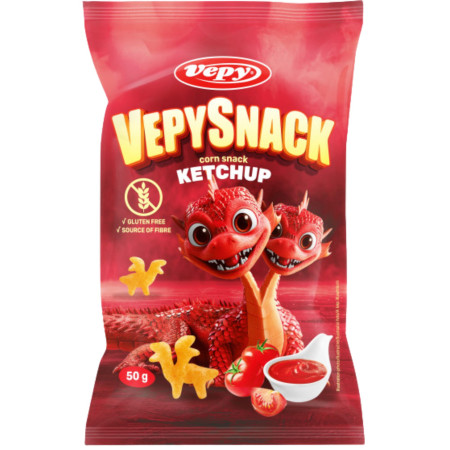 detail Vepy Snack kukuřičný 50g s příchutí kečupu (12) H Trvan. 17/2/2026