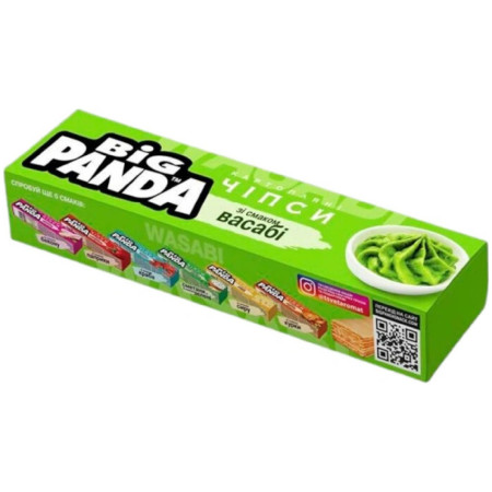 detail Big Panda chips 50g bramborové lupínky Wasabi (25)