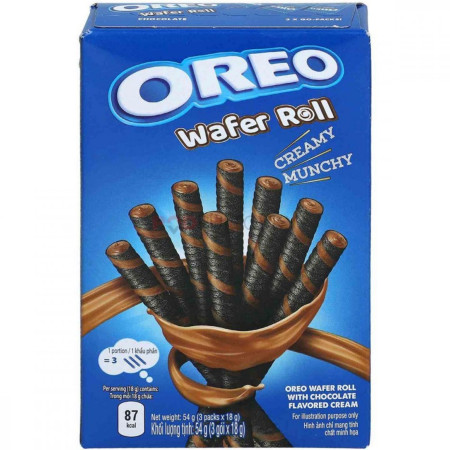 chi tiết Oreo wafer roll 54g trubičky - Chocolate