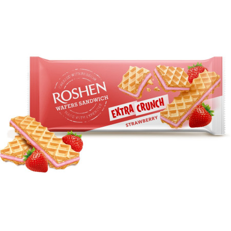 detail Roshen Wafers sandwich crunch 142g Strawberry (15)
