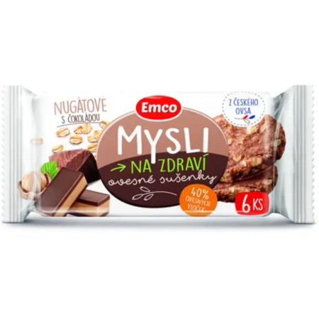 detail EMCO Ovesné sušenky 60g B24 nugátové s čokoládou (24)