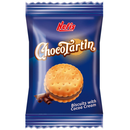 detail Nefis ChocoTartin 30g sušenky s kakaovou náplní (24)