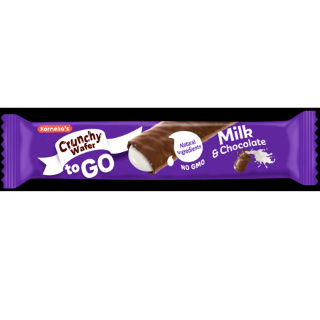 detail Crunchy wafer 23g trubičky oplátkové Milk Chocolate (30)