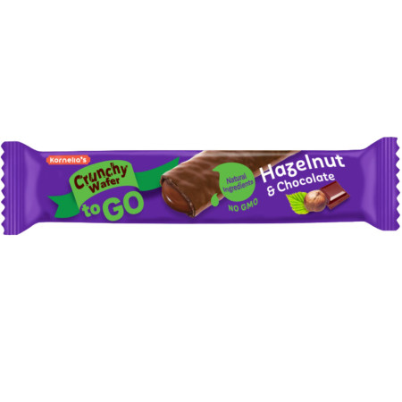 detail Crunchy wafer 23g trubičky oplátkové Hazelnut (30)