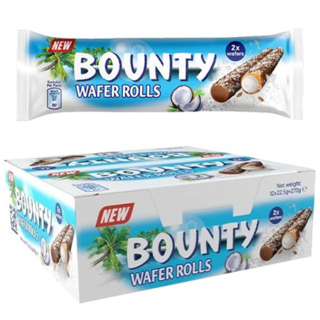 detail Bounty Wafer Rolls oplatky 22,5g Coconut (12)