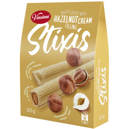 detail Vincinni Stixis Wafer oplatky 125g Hazelnut Cream (16)