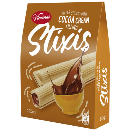 detail Vincinni Stixis Wafer oplatky 125g Cocoa Cream (16)