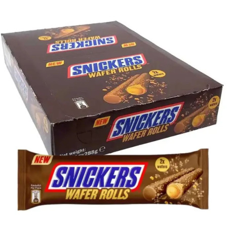 detail Snickers Wafer Rolls oplatky 24g (12)