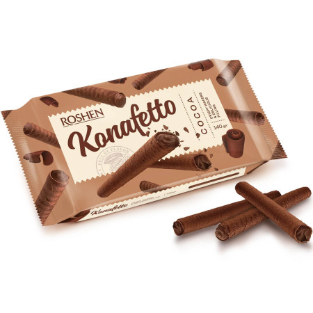 detail Roshen trubičky Konafetto 140g - Čokoláda (15)