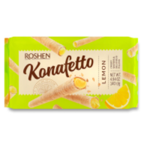 chi tiết Roshen trubičky Konafetto 140g - Lemon NEW (15)