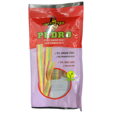 detail PEDRO 80g pásky kyselé duhové sour rainbow (20)
