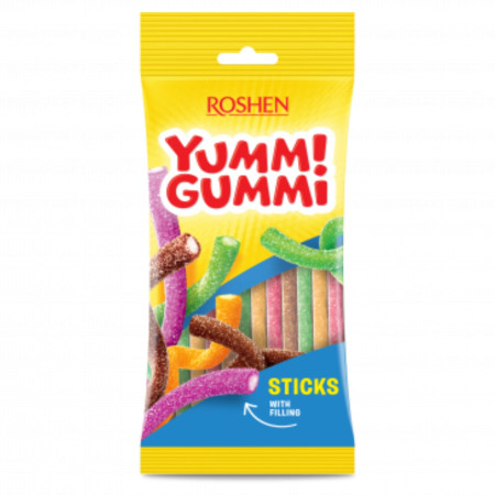 detail Roshen Yumm Gummi 70g - Stick pendreky kyselé (40)