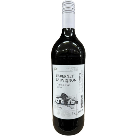 detail Ševela 1L Cabernet Sauvignon šroub víno červené suché bez CHZO, Španělsko (6)