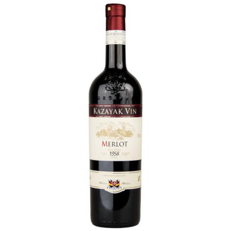 detail KAZAYAK REZERVA 0,75l Merlot polosladké víno (6)