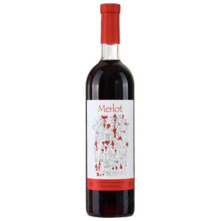 chi tiết Art 0,75l Merlot červené víno polosladké