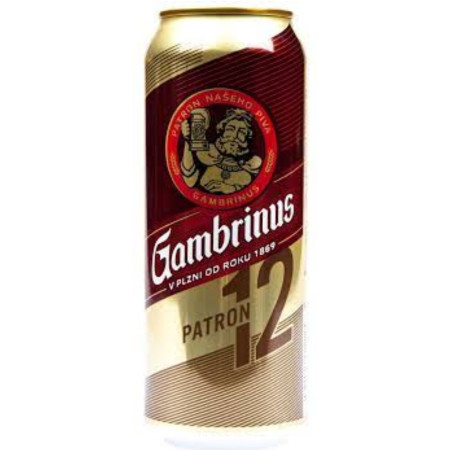 chi tiết Gambrinus 0,5l pivo plech - Patron 12 světlý (24)
