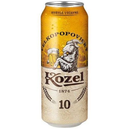 detail Kozel 500ml + 10% gratis = 550ml plech 10 světlý ležák pivo (žluté) (24)