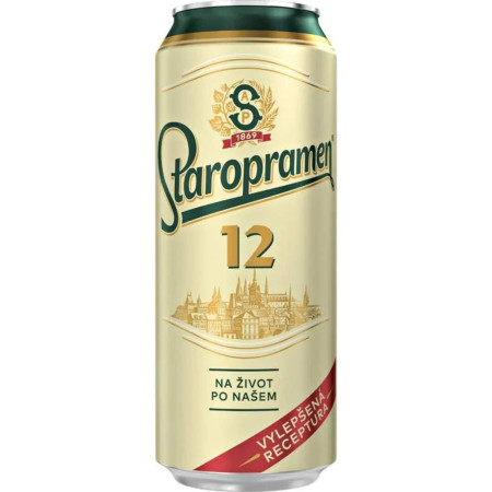 detail Staropramen 12 plech 0,5l světlý ležák pivo (24)