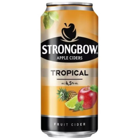 detail Strongbow Plech 440ml Tropical (24)