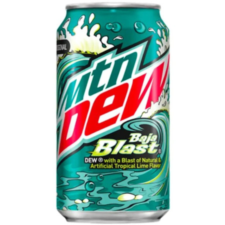 detail MTN DEW energy 0,355L plech USA Baja blast (12)