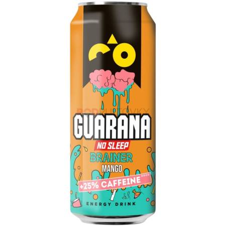 detail Guarana energy 500ml Brainer Mango (12)